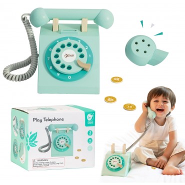 CLASSIC WORLD Klasikinis medinis telefonas vaikams 4 vnt.