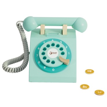 CLASSIC WORLD Klasikinis medinis telefonas vaikams 4 vnt.