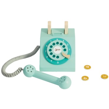 CLASSIC WORLD Klasikinis medinis telefonas vaikams 4 vnt.