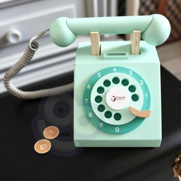 CLASSIC WORLD Klasikinis medinis telefonas vaikams 4 vnt.