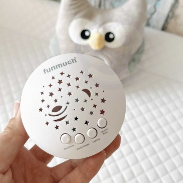 WOOPIE BABY pliušinis 2-in-1 projektoriaus miegmaišis pelėda - 10 lopšinių