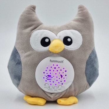 WOOPIE BABY pliušinis 2-in-1 projektoriaus miegmaišis pelėda - 10 lopšinių