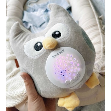 WOOPIE BABY pliušinis 2-in-1 projektoriaus miegmaišis pelėda - 10 lopšinių