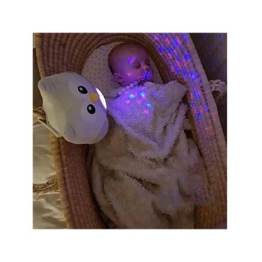 WOOPIE BABY pliušinis 2-in-1 projektoriaus miegmaišis pelėda - 10 lopšinių