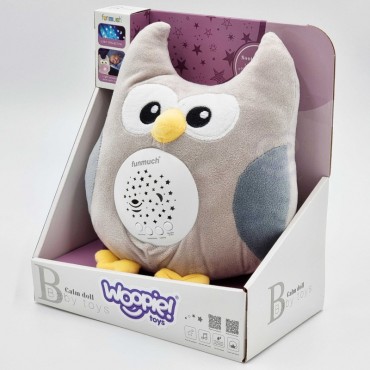 WOOPIE BABY pliušinis 2-in-1 projektoriaus miegmaišis pelėda - 10 lopšinių