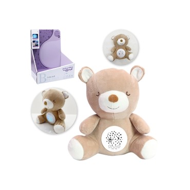 WOOPIE BABY pliušinis miegantis projektorius 2in1 meškiukas - 10 lopšinių