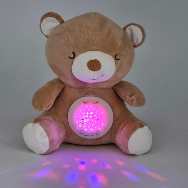 WOOPIE BABY pliušinis miegantis projektorius 2in1 meškiukas - 10 lopšinių