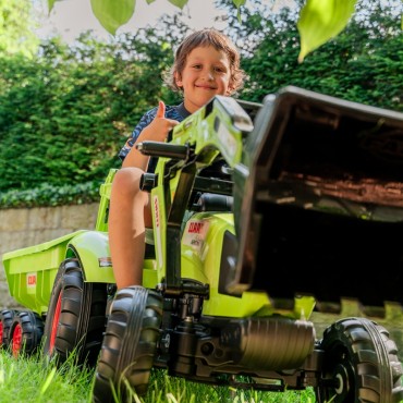 FALK Traktorius CLAAS AVEC Pedal Green su priekaba nuo 3 metų