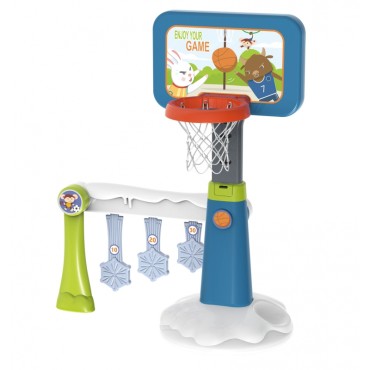WOOPIE 2in1 rinkinys krepšinio futbolo įvartis + kamuolys + pompa