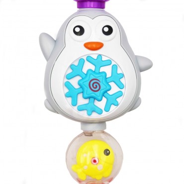 WOOPIE BABY Penguin vonios vandens žaislas Žuvies ritė + Perpildymo puodelis
