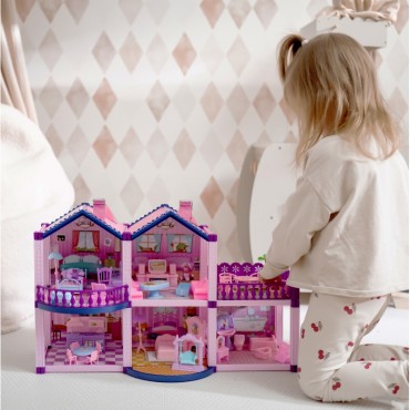 WOOPIE Pony Dollhouse PONY FANTASY VILLA 120 vnt.