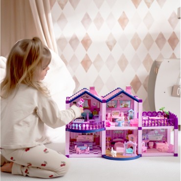 WOOPIE Pony Dollhouse PONY FANTASY VILLA 120 vnt.