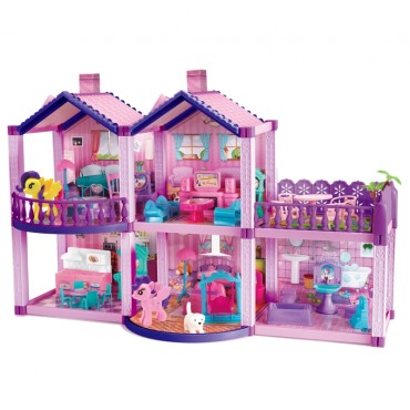 WOOPIE Pony Dollhouse PONY FANTASY VILLA 120 vnt.