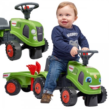 FALK Traktorius Baby Claas Green su priekaba + priedai nuo 1 metų