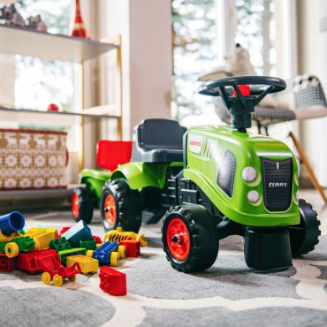 FALK Traktorius Baby Claas Green su priekaba + priedai nuo 1 metų