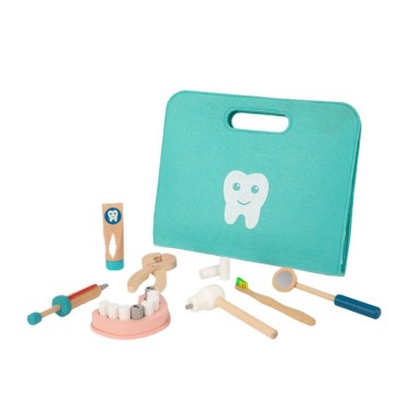 TOOKY TOY Mažojo odontologo rinkinys Gydytojo lagaminėlis 19 el. FSC