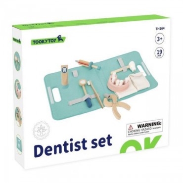 TOOKY TOY Mažojo odontologo rinkinys Gydytojo lagaminėlis 19 el. FSC