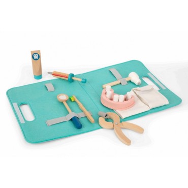 TOOKY TOY Mažojo odontologo rinkinys Gydytojo lagaminėlis 19 el. FSC