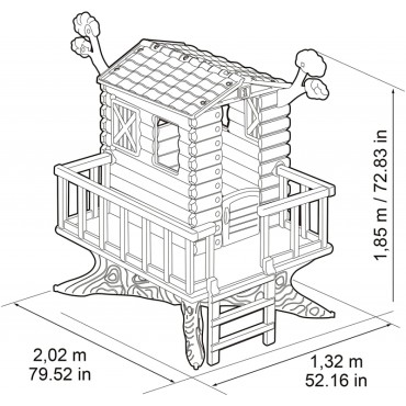 FEBER Garden Tree House vaikams Namas ant medžio