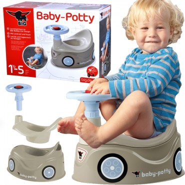 BIG Potty Grey Naujas Bobby Car Toy Automobilio vairas
