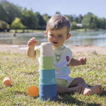 SMOBY Little Green Set Boat Tower Sorter Bioplastikas