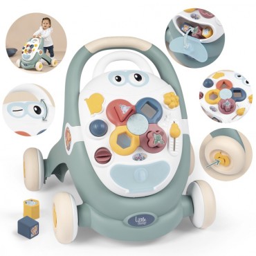 SMOBY Little 3-in-1 vežimėlis Interaktyvus vežimėlis