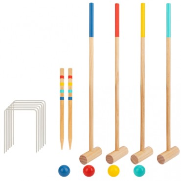 Tooky Toy Medinio kriketo sodo sporto žaidimas 4 žmonėms