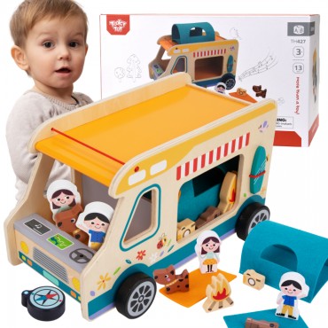 Tooky Toy Wooden Camper Characters Camping