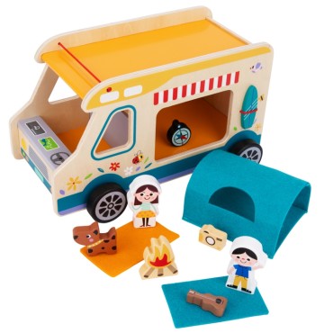 Tooky Toy Wooden Camper Characters Camping