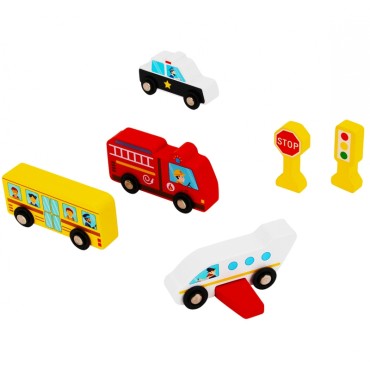 Tooky Toy Wooden Blocks City Building 50 vnt.
