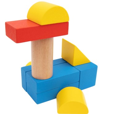 Tooky Toy Wooden Blocks City Building 50 vnt.