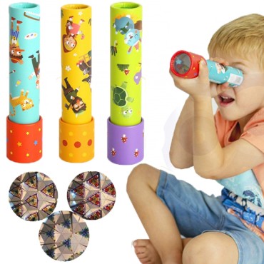 WOOPIE GREEN Kaleidoskopas Spalvingas teleskopas vaikams Pasakų personažai Gyvūnai 1 vnt.