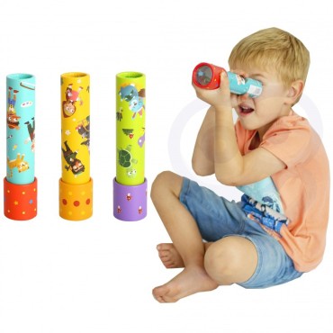 WOOPIE GREEN Kaleidoskopas Spalvingas teleskopas vaikams Pasakų personažai Gyvūnai 1 vnt.