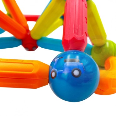 WOOPIE Magnetinės konstrukcijos Statybiniai blokai Mokomieji 52 vnt.