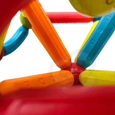 WOOPIE Magnetinės konstrukcijos Statybiniai blokai Mokomieji 128 vnt.