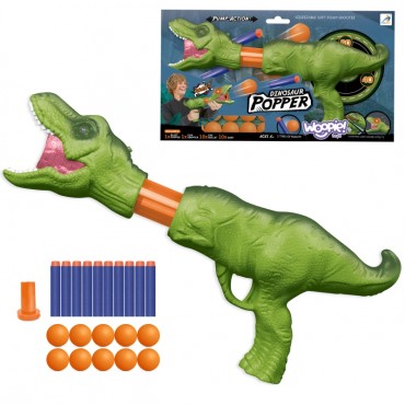 WOOPIE rutulinio pistoleto putplasčio kamuoliukai ir smiginio automatinis paleidiklis Dinozauras 22 vnt.