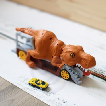 WOOPIE dinozaurų automobilių paleidiklis + automobilis 1vnt.