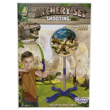WOOPIE Little Archer Set Dinosaurs Bow Arrows Shield 32 vnt.
