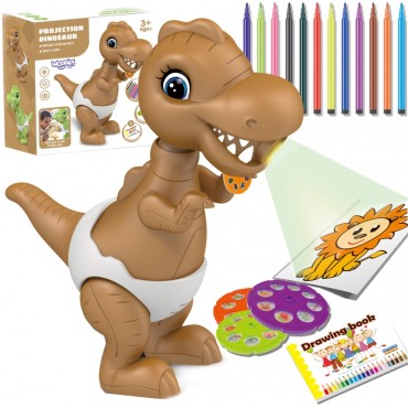 WOOPIE dinozaurų piešimo projektorius + žymekliai
