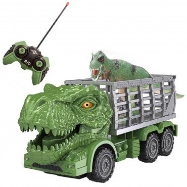 WOOPIE nuotolinio valdymo automobilis RC žalias dinozauras + figūrėlė