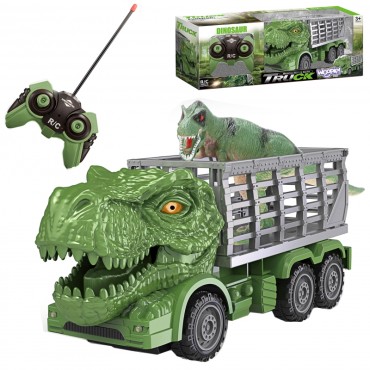 WOOPIE nuotolinio valdymo automobilis RC žalias dinozauras + figūrėlė