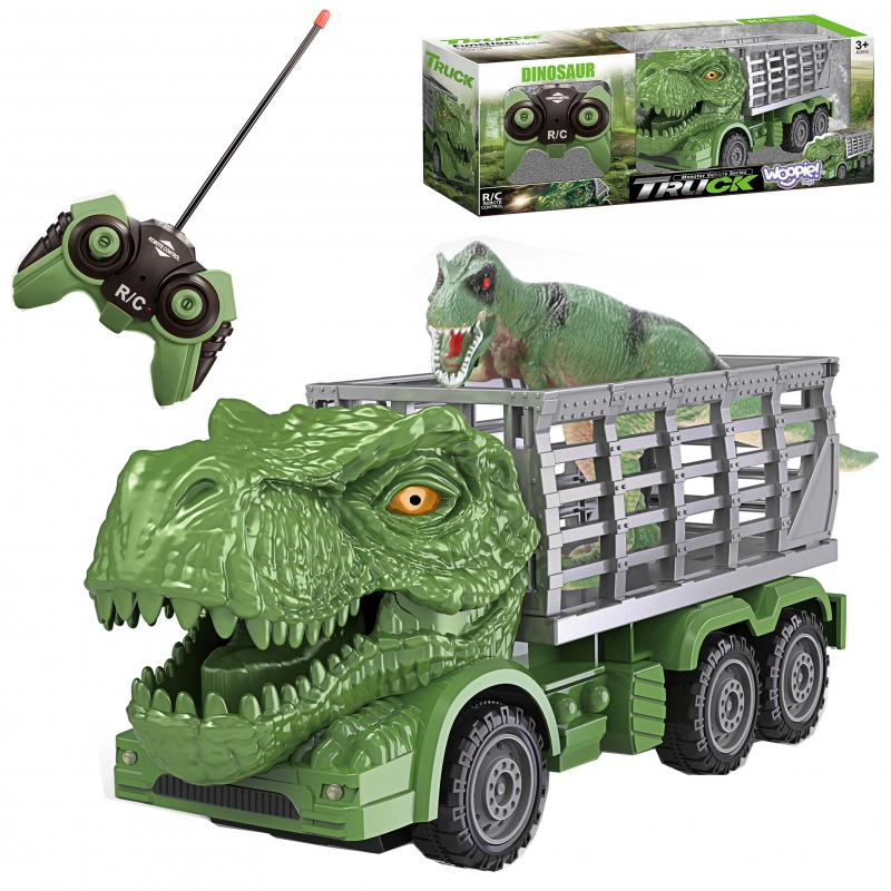 WOOPIE nuotolinio valdymo automobilis RC žalias dinozauras + figūrėlė
