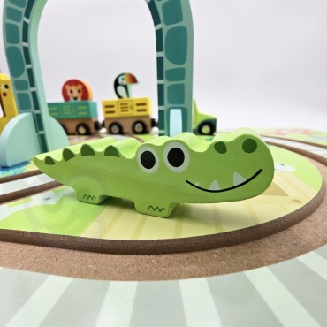 Tooky Toy Medinis lagaminas Track Zoo Gyvūnai Transporto priemonių vagonai