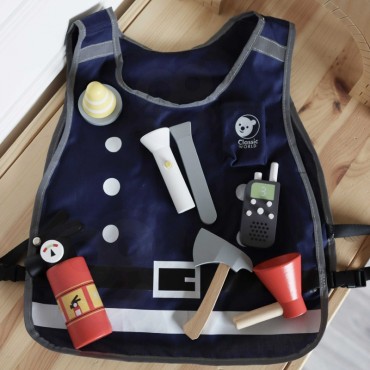 CLASSIC WORLD Little Firefighter Set Costume Tools 8 vnt.