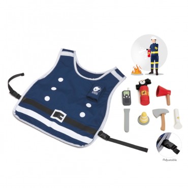 CLASSIC WORLD Little Firefighter Set Costume Tools 8 vnt.