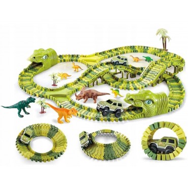 WOOPIE XXL Car Track Dinosaurs 240 vnt.