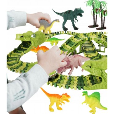 WOOPIE XXL Car Track Dinosaurs 240 vnt.
