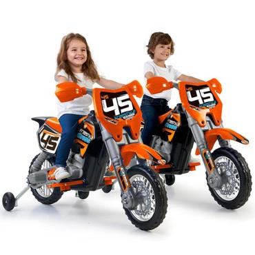 FEBER Orange Cross motociklas su 6V baterija vaikams