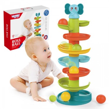WOOPIE BABY Kulkos takelis Spiralinis rinkinys + 3 kamuoliukai