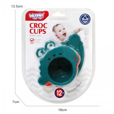 WOOPIE BABY vonios žaislų krokodilo puodeliai